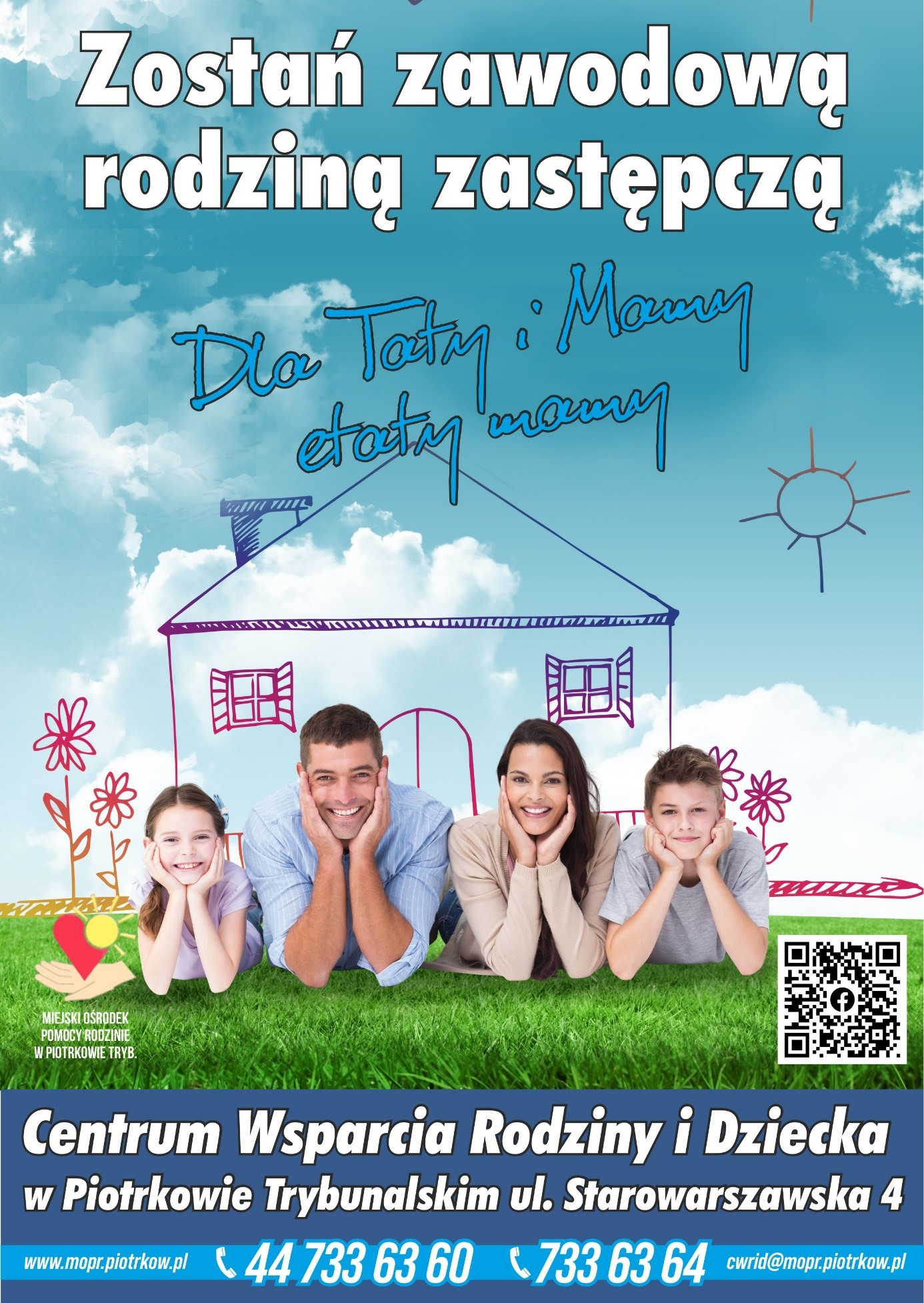 plakat zostań zawodową rodziną zastepczą