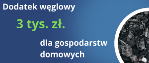 napis dodatek węglowy 3 tyś złotych plakat na plakacie węgiel