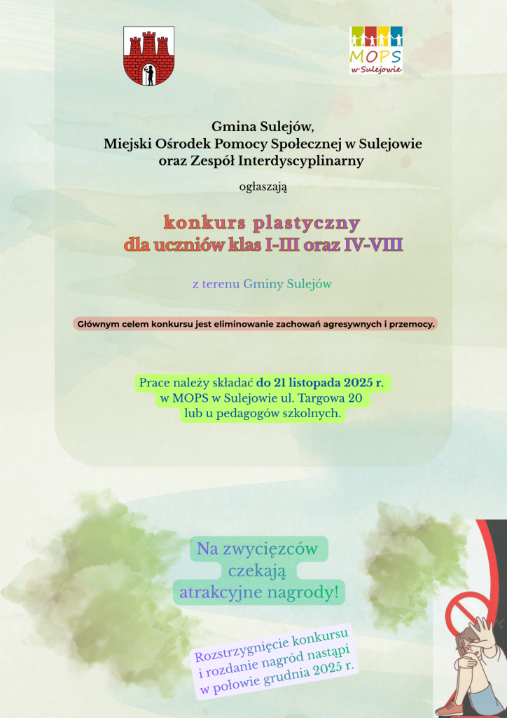 plakat stop agresji stop przemocy