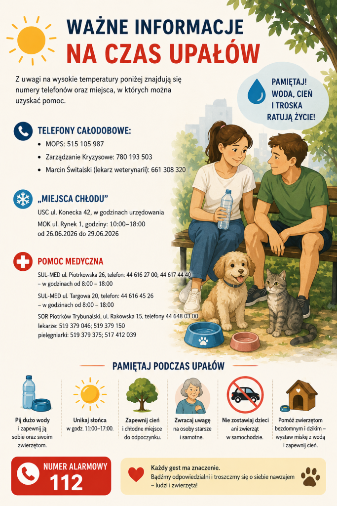 plakat Uwaga upały