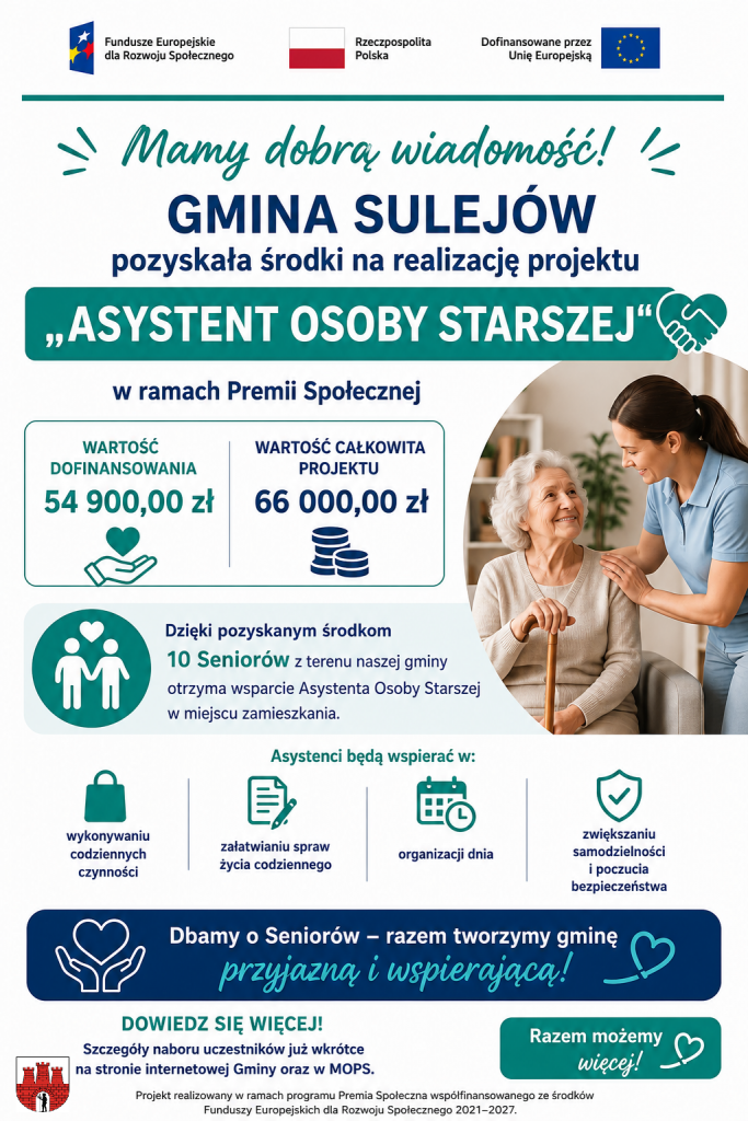 plakat o premii społecznej na kwote 54900 zł dotacja